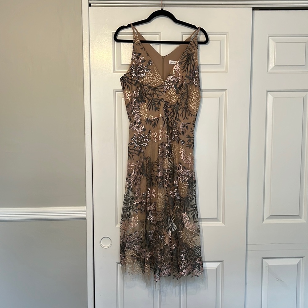 Dress The Population Lace Overlay Dress